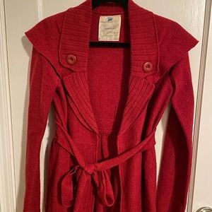 Anthropologie Sparrow 100% Wool wrap coat/cardigan size small